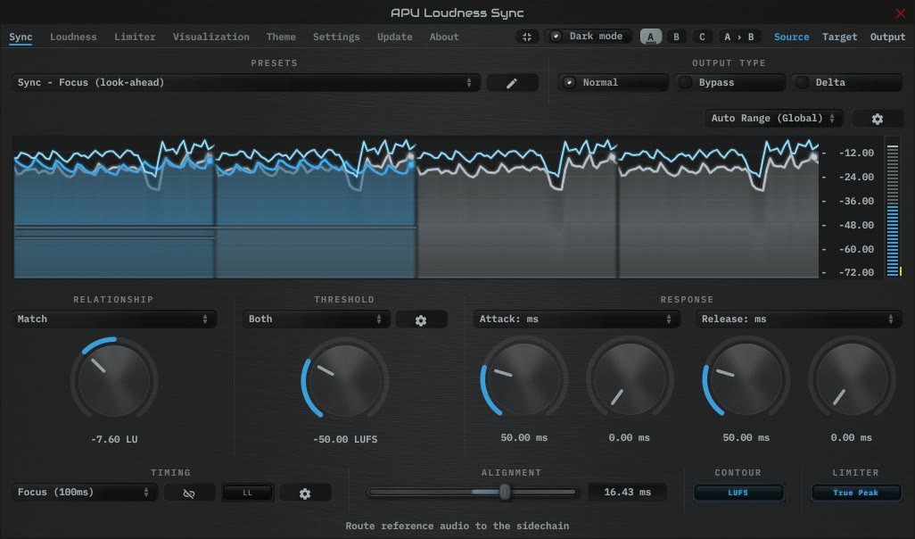 APU Loudness Sync interface